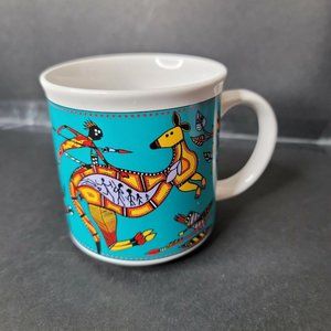 Australia Coffee Tea Cup Mug Crystal Craft Viva La Wombat Souvenir Snake Fish